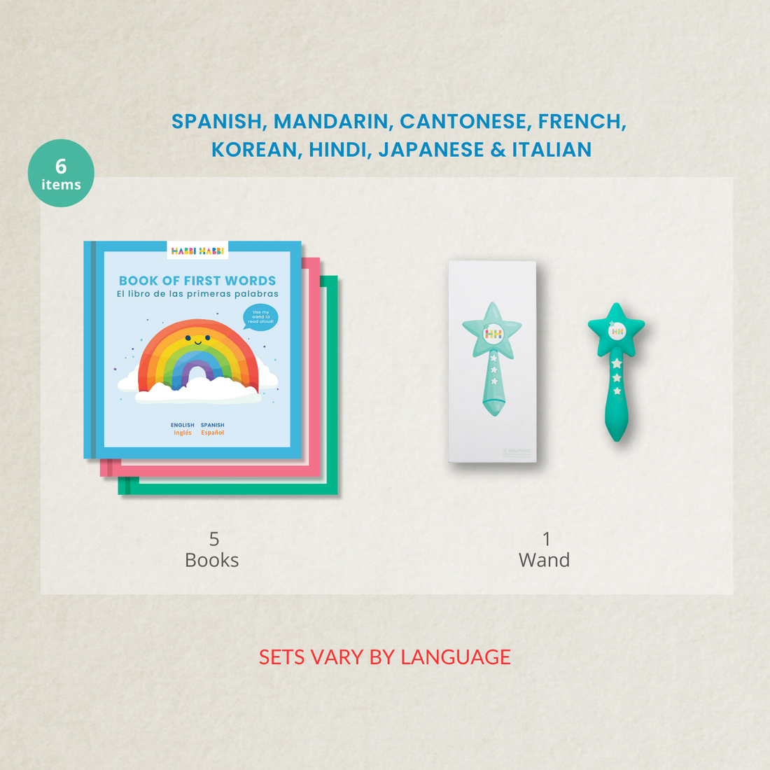 Starter Set (Wand + 5 Books)