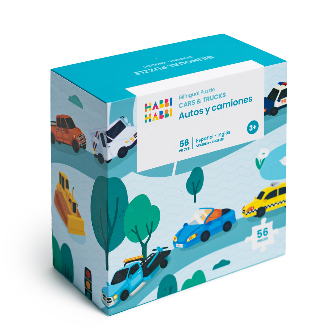 ZERO WASTE: Cars & Trucks Bilingual Puzzle