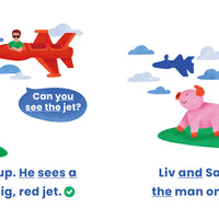 Liv and Sam Up in the Red Jet A Decodable Story